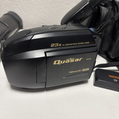 Quasar VML458 Palmcorder VHSC 23x Zoom Lens Video Camera - No
