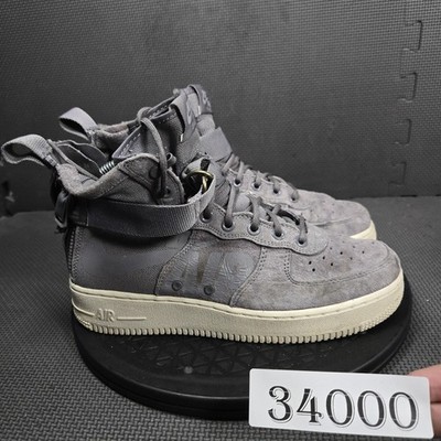 Nike SF Air Force 1 Shoes Mens Size 7 Gray Suede High Top Sneakers 917753-007