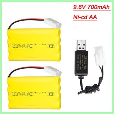9.6v 700mah NiCD AA Rechargeable Battery For RC Toy Car Boat Gun Train Robot