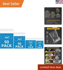 200 Clear Zipper Bags: Perfect for Jewelry, Crafts, and Organization