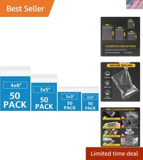 200 Clear Zipper Bags: Perfect for Jewelry, Crafts, and Organization