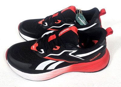 Men's Running Shoes 11 Reebok Verse Black White Red Athletic Sneakers Cushioned
