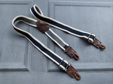 Vintage ‘1940s STYLE’ Child Sized Striped Blue Evacuee Vibe Braces 18”