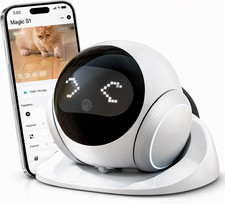 Robot Camera on Wheels,1080P Movable Indoor Camera with Remote Interaction, 2 Wa