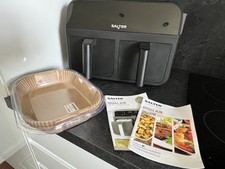 Salter EK4750BLKNMOBF 7.4L Dual Air Pro - Dual Basket Air Fryer - Black