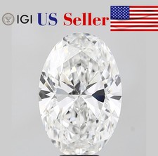 IGI Certified Lab Grown CVD Diamond OVAL Cut 2.06 Ct E Color VS2 Clarity Stone