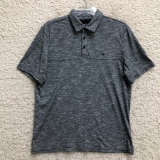 Hurley Polo Shirt Large Adult Gray Heather Short Sleeve Performance Modern Mens