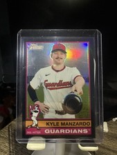 2025 Topps Heritage High Number - Kyle Manzardo #630 Chrome Black Border /76