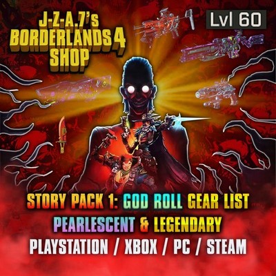 Borderlands 4 GOD ROLL PEARLESCENT SP1 LEVEL 60 DLC GEAR C4SH BL4 PC-PS-XBOX 