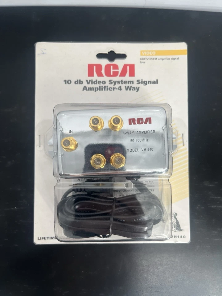 RCA 10db Video System Signal Amplifier 4-Way Model VH140 50-900MHz UHF/VHF/FM - Image 2 of 3