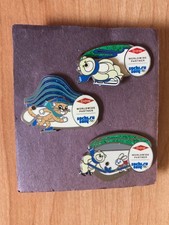 2014 Olympic Games Sochi Russia 3 pin Lot Dow Chemical Mascot Hockey Skating New