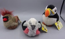 Lot of 3 Audubon Society Wild Republic Plush Stuffed Birds -NO  Sounds Cardinal