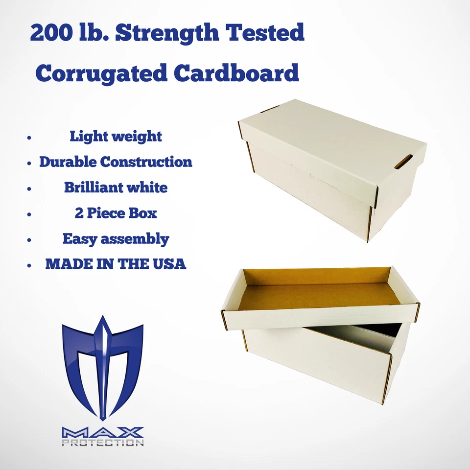 Lote de 5 cajas de zapatos Max Pro de béisbol/tarjetas coleccionables graduadas de 2 filas caja de almacenamiento Foto 3 de 4