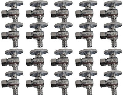 20 Pcs Premier Lead Free Quarter-Turn Angle Stop 1/2'' PEX x 3/8''