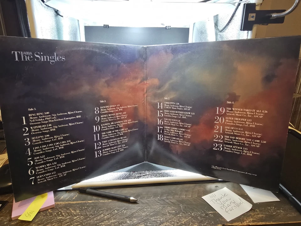 ABBA The Singles The First Ten Years 2LP 1982 Atlantic 800361G GS PROMO EX/EX - Image 4 of 4