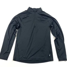 REI Co op Lightweight Base Layer Half Zip Top Mens Black Size Small