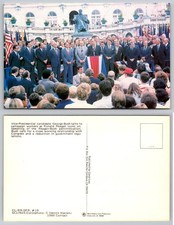 1980 George H.W. Bush Reagan Campaign Rally Political Color Photo Postcard