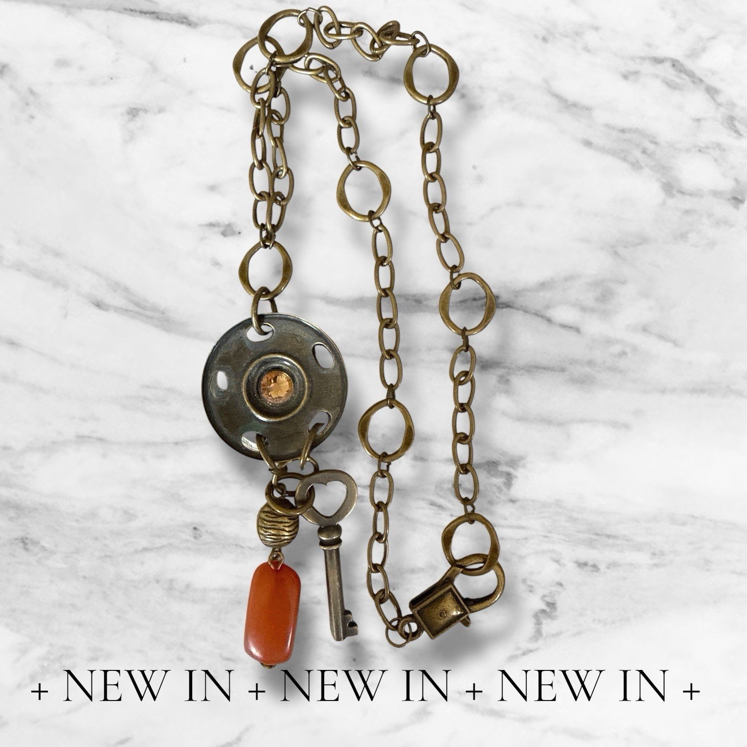 Rustic Industrial Steampunk Statement Piece Neckl… - image 2