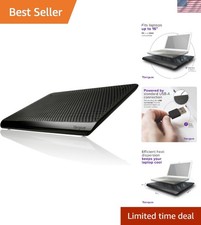 Versatile Laptop Cooler Mat with Dual Fans  Rubber Grip - Fits 16-Inch Laptops