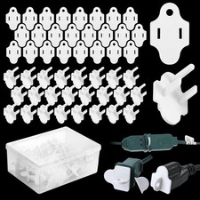 25 Sets White Weatherproof Gaskets and Plug Protectors Covers Outdoor Plug Cover