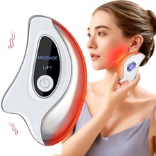 Red Light Electric Gua Sha Device with Heat Vibration Face Neck Lifting Massager