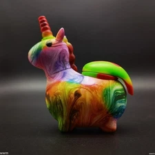 4.7 Inch Hookah Animal Silicone Bong Smoking Water Pipe Shisha w/ Glass Bowl US