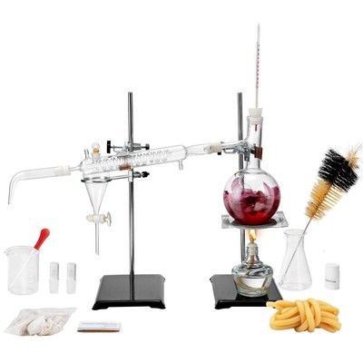 Essential Oil Distillation Kit, 500ml Distillation Apparatus, 3.3 Boro Lab Kit