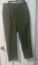 Vintage Men Utility Poly Durable Press Military OG 507 Trousers actual 33x31  
