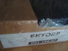 IKEA EKTORP Cover for Ektorp Footstool Ottoman IDEMO BLACK Slipcover NEW NIB