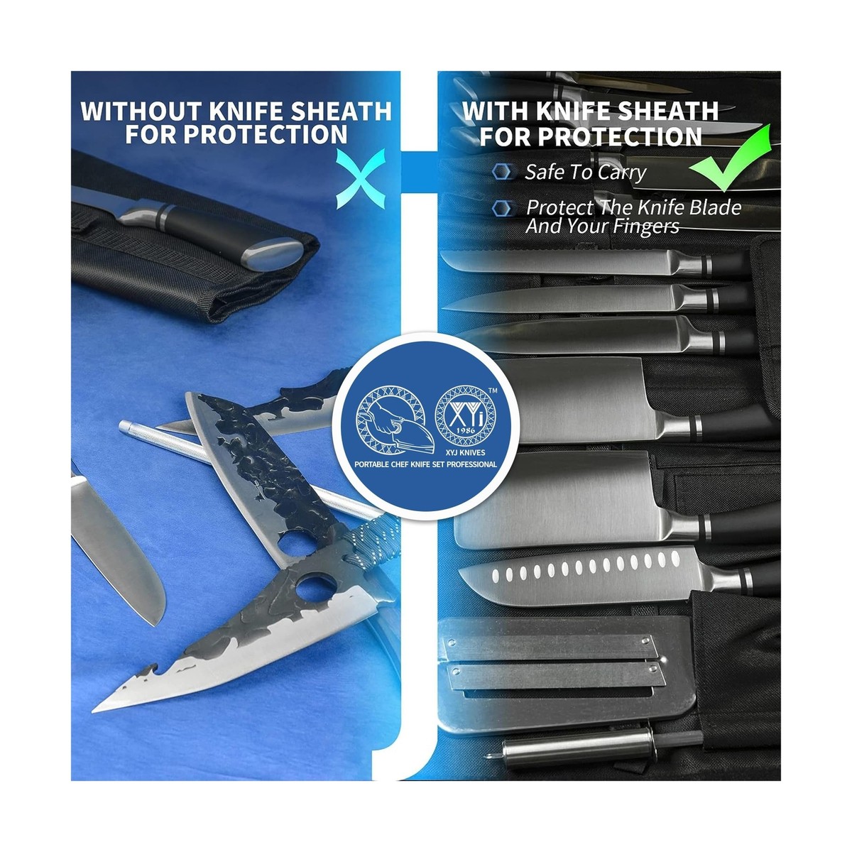 XYJ Knives Authentic Since 1986,Chef Knife Professional Set with