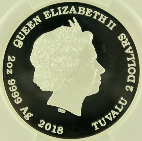 2018 P $2 Birthday Wishes Silver Coin Tuvalu PCGS PR70DCAM with COA - Picture 3 of 7