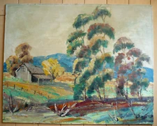 HELEN HAFER, LISTED CALIFORNIA CA IMPRESSIONIST PLEIN AIR LANDSCAPE SIGNED OIL