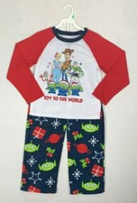 Boy's Youth Disney Pixar Toy Story Christmas Holiday Pajamas 2 Piece Set NEW 8