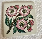 SANTA BARBARA CERAMIC DESIGN TILE 4 1/4" pink flowers — photo 1