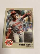 1983 Fleer Cincinnati Reds Eddie Milner