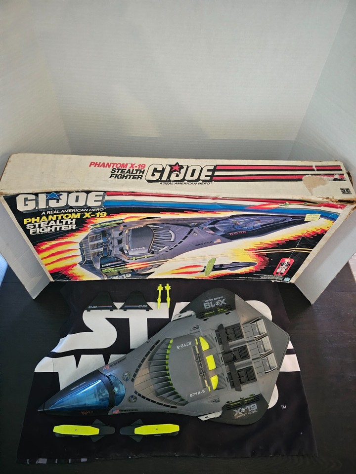 G.I. Joe Phantom X-19 Stealth Fighter & Ace – 1988, Hasbro, Avion Jouet Occasion