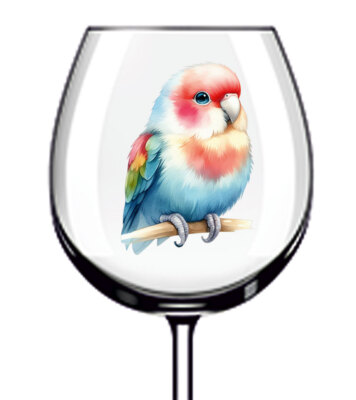 12x Liebe Vogel Blume Weinglas Flasche Becher Van Vinyl Aufkleber Abziehbilder a11579