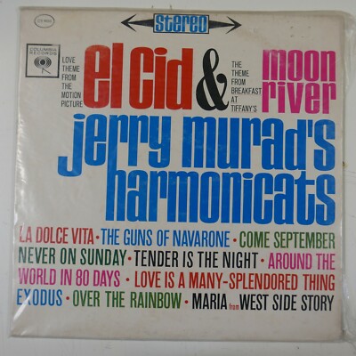 vinyl lp record JERRY MURAD`s HARMONICATS el cid / moon river etc