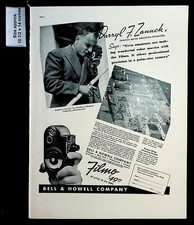 1937 Bell  Howell Company Filmo Movie Projector Camera Vintage Print Ad 32296