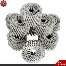 3600Pack Siding Nails 2.5" × 0.092"15 Degree Collated Wire Coil Full Round Head