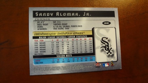 2001 FLEER FUTURES # 66 SANDY ALOMAR BASEBALL CARD - Picture 2 of 2