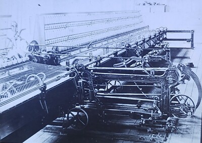 Mule Spinning, Mason Machine Works, c1929 Magic Lantern Glass Slide