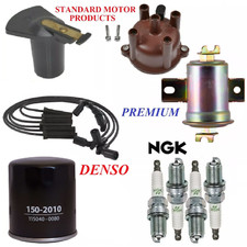 Ignition Tune Up Kit Filters Cap Rotor Wire Plugs For Toyota Pickup 2.4l 86-92
