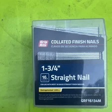 Grip-Rite 16-Gauge Galvanized Straight Finish Nail, 1-3/4In. (1000 Ct.) GRF16134