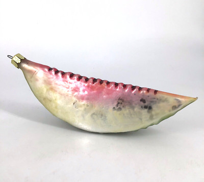 Vintage Christopher Radko Melon Slice Blown glass Ornament fruit 7 