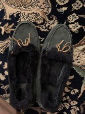 Johnston Murphy Blue Suede Slippers 8.5