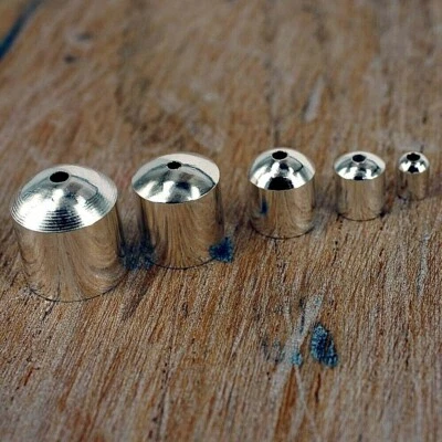 End Caps Silver Plated , Cord Tips for Jewellery Making. 6 Sizes 24 pack C15