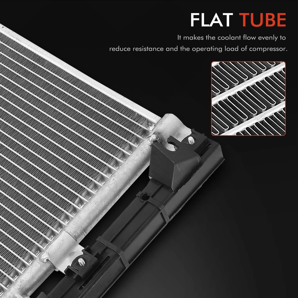 AC Condenser Serpentine w/ Bracket for Toyota Corolla 1998 1999 2000 2001 2002 - Image 3 of 4