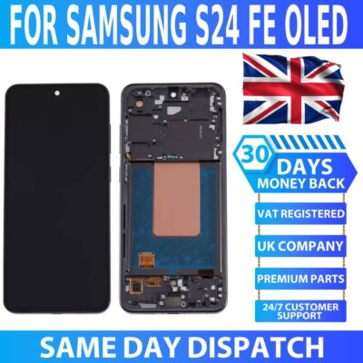 Für Samsung Galaxy S24 FE S721 OLED LCD + Rahmen Touch Display Digitizer Baugruppe