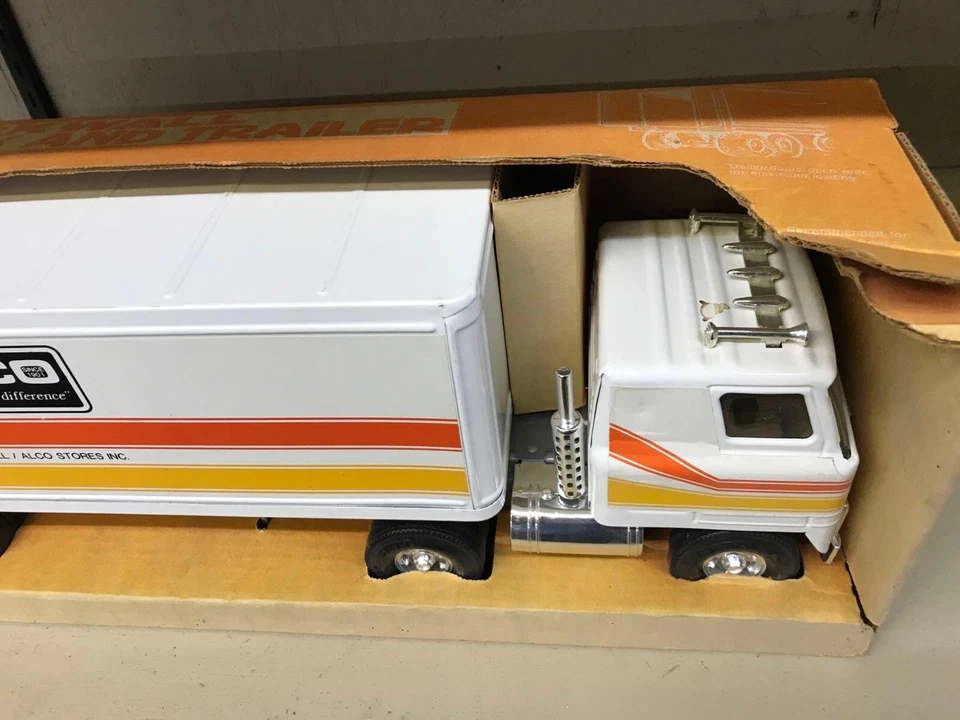 Semirremolque Ertl International Transtar Duckwall Alco de colección años 70 nuevo promoción Foto 3 de 4